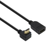 Allteq ALTQ-HDMI-EXT-RA-3 HDMI kabel 3 m HDMI Type A (Standaard) Mannelijk naar Vrouwelijk Goud 1.4 Zwart