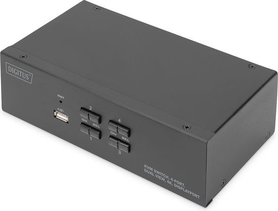Digitus DS-12882 KVM-switch Zwart