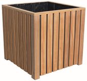 Intergard Bloembak plantenbak vierkant bangkirai hardhout 50x50cm