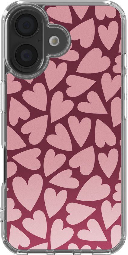 imoshion Hoesje - Geschikt voor Apple iPhone 16 - Design hoesje - Hearty Blush