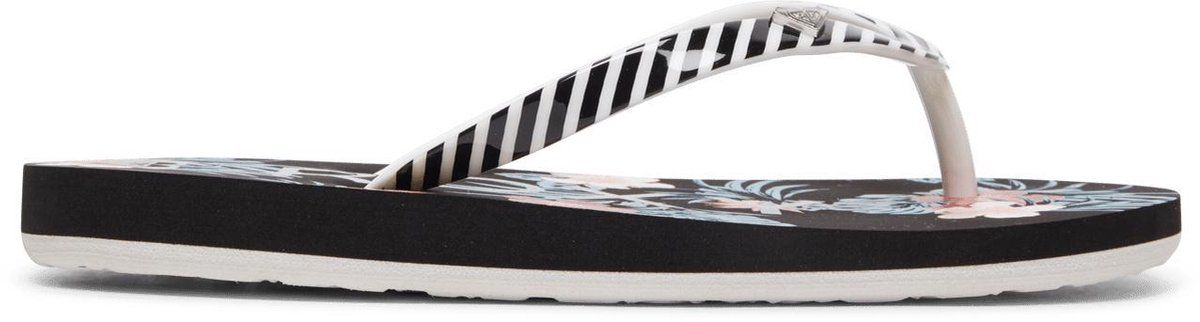 Roxy Pebbles VII Meisjes Slippers - Black Multi - Maat 28