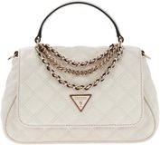 GUESS Giully II Top Handle Flap Bag Cream White crème
