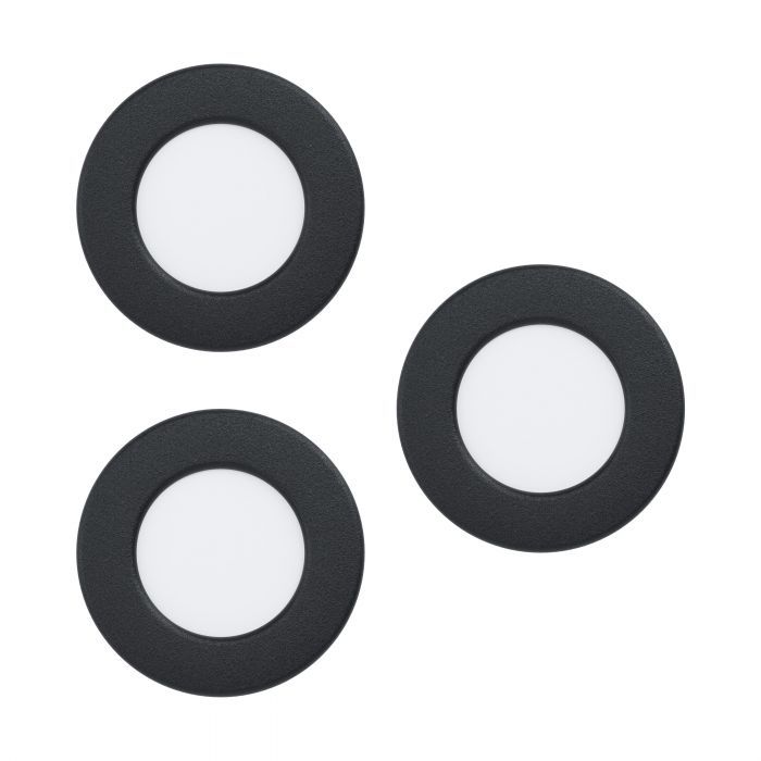 EGLO Fueva 5 - LED Inbouwspot - 990 Lumen - Zwart/Wit - 3 stuks