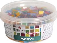 Rayher hobby materialen Rayher Hobby Mozaiek steentjes - glitter kleuren - 300 gram
