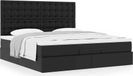 Maison Exclusive - Cadre de lit ottoman avec matelas, noir, 160x200 cm, similicuir
