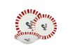 Service de table 36 pièces en porcelaine rouge et blanc