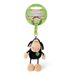 NICI Talismini - Sleutelhanger - Jolly Mah poef - zwart - 7 cm