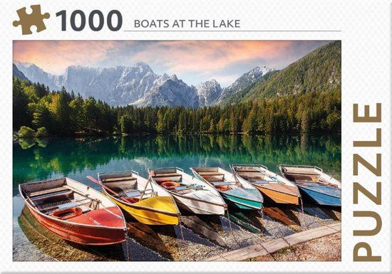 Rebo Legpuzzel - Boats at the lake - 1000 stukjes - Premium Quality