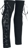 Gothicana by EMP Gothicana Zwarte beenwarmers met vetersluiting - Dames - L-XL