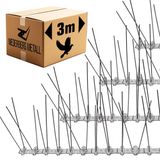 Niederberg Metall 3 Meter Duivenwering met RVS Spikes en Kunststof Basis