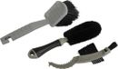 FISCHER Fietsonderhoudsborstelset, 3-delig, Grijs/Zwart, Unisex
