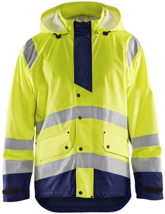 Blåkläder Blaklader Regenjas High Vis LEVEL 3 4327-2005 - High Vis Geel/Marineblauw - L