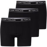 Tom Tailor - Boxershorts - 3-pack - Heren - Maat M - Zwart