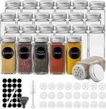 Withosent Kruidenpotjes, set van 24, 120 ml, glas, transparant