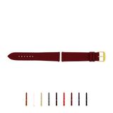 SELVA horlogeband, 14-24 mm, leer, verwisselbaar, vervangende band voor smartwatch, gemaakt in Duitsland