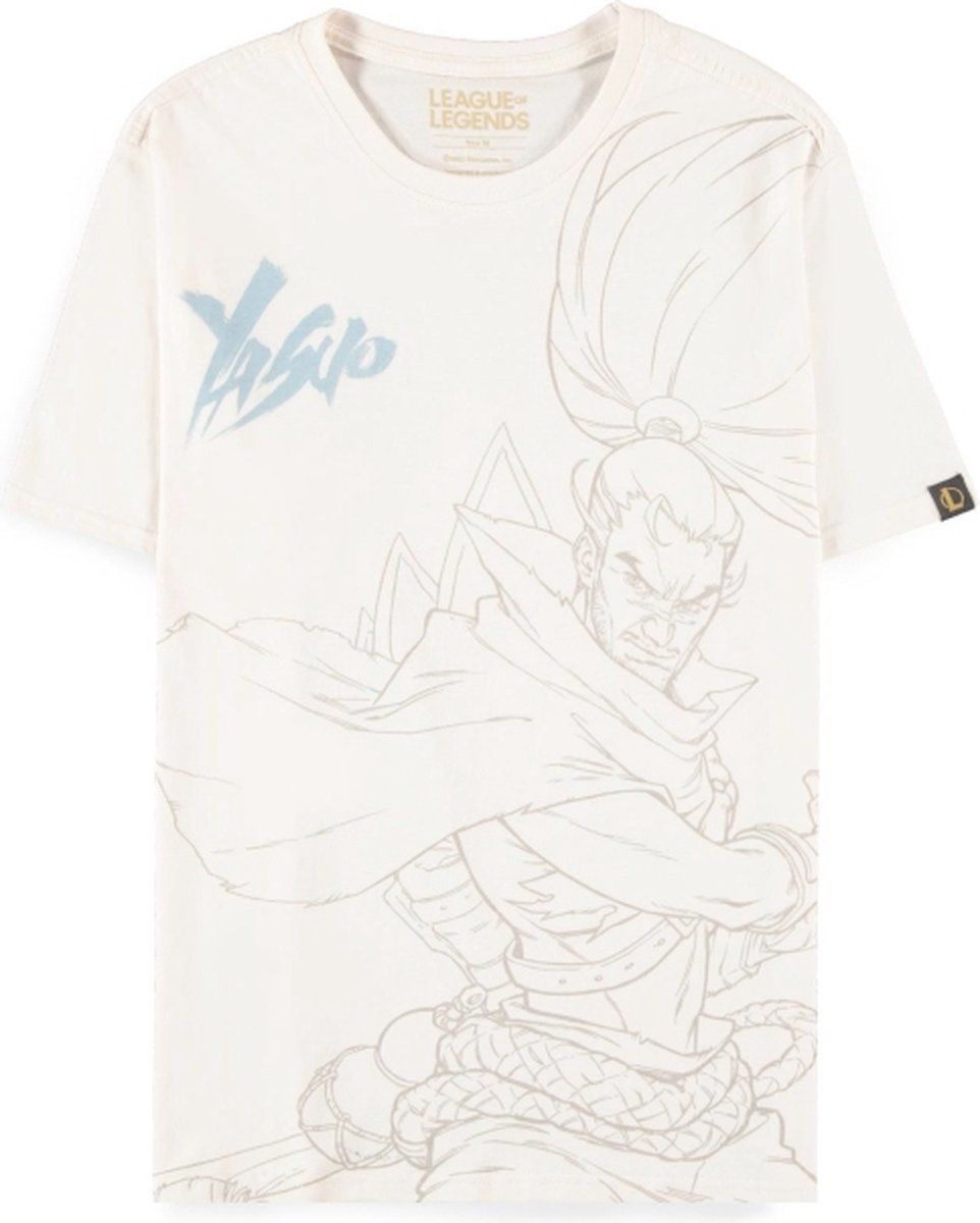Difuzed League Of Legends Heren T-shirt - Yasuo - Wit - Maat S