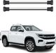 OMAC Aluminium Porte-bagages pour VW Amarok II (2023-2026) - 75 kg - Argent