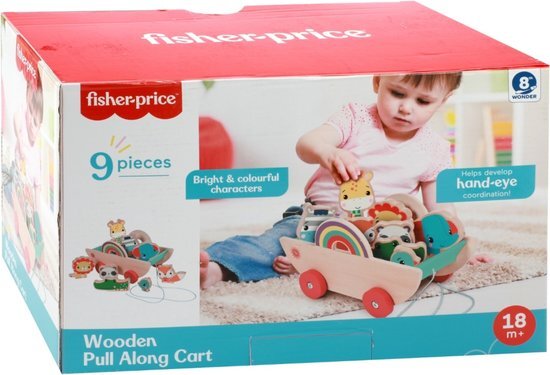 Fisher-Price Fisher Price Bolderkar met Dieren Hout