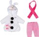 BABY born Sneeuwpop-pak met overall, legging en sjaal voor poppen van 43 cm
