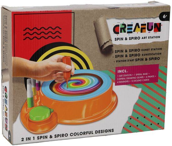 Creafun Spin'n Spiro 2 in 1 Verf/Kleur Set