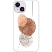 Apple Siliconen hoesje compatibel met iPhone 14 One line bruin