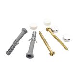 SOMATHERM FOR YOU - Set van 2 bevestigingen voor toiletpotten 8 x 60 mm met afdekkingen