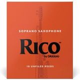D'Addario Woodwinds Rico Sopraansax Riet - Sopraansaxofoon Rieten - Sopraanriet Gemaakt voor beginners, studenten, opvoeders - sterkte 3.0, pak van 10