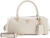 GUESS Cresidia II Box Satchel Handtas/Schoudertas Cream White Logo