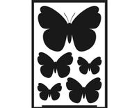 Kreul 74869 – flexibel ontwerp stencil vlinder A5 – negatief