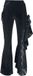 Devil Fashion EVA LADY Black Dark Patterned Asymmetrical Flared Pants Dames Stoffen broek - zwart - XL