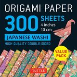 Origami Tuttle Origami Paper 300 Sheets Japanese Washi Patterns 4" (10 CM)