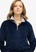 Superdry - Sweatshirt en velours à demi-zip - Femme - Pulls - UK16-EU44 - Coton/Polyester - Zip - Col montant - Manches longues - Richest Navy