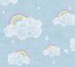 A.S. Création Wolken & Regenboog Behang | Vogels - Blauw Bont Wit