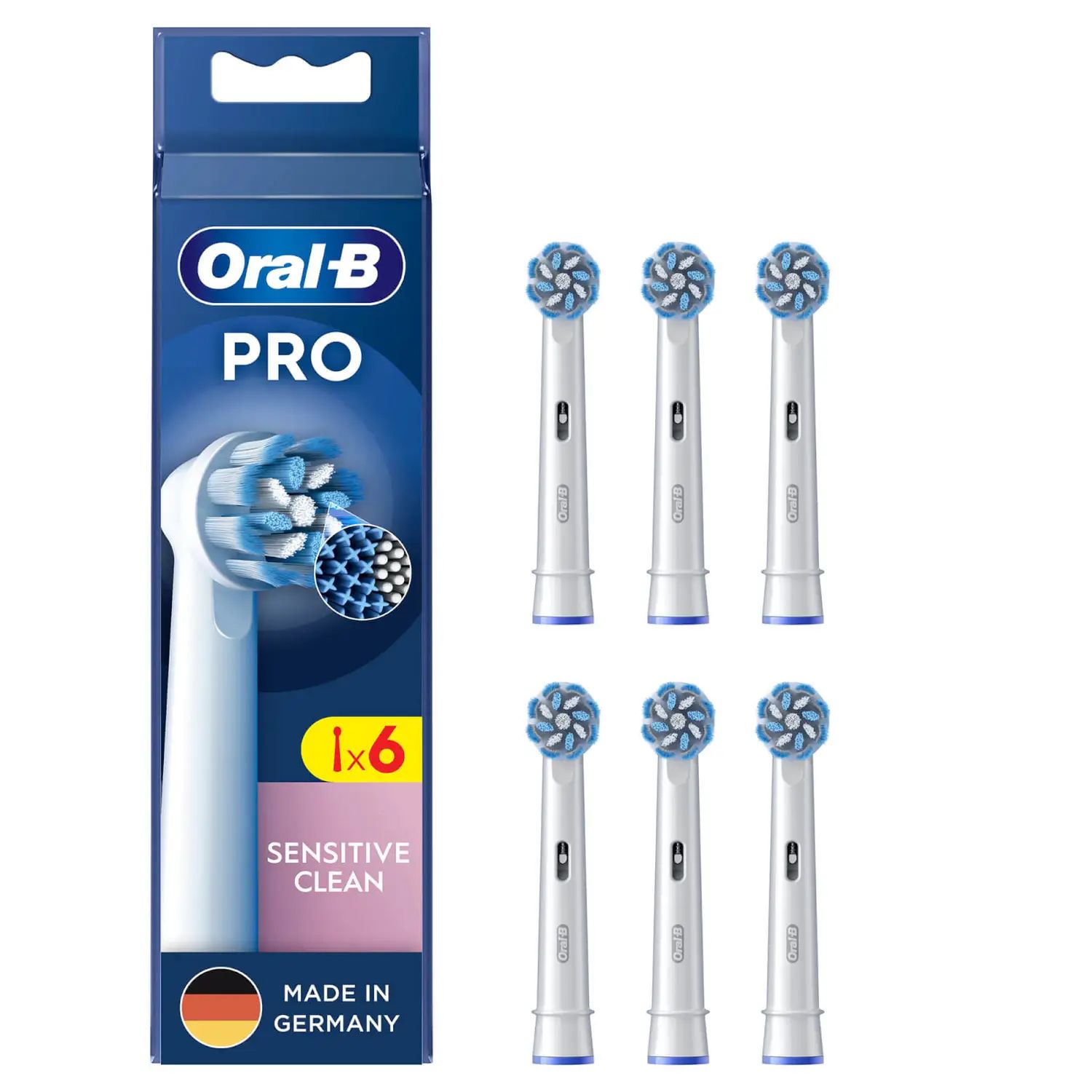 Oral-B Pro Sensitive Clean Opzetborstels - 6 stuks - Extra Zacht