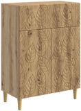 vidaXL Dressoir Artisanaal eiken 66 x 34,5 x 90 cm Bewerkt hout