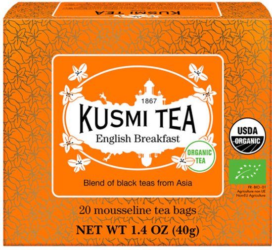 Kusmi Tea Biologische zwarte thee English Breakfast – 20 mousseline theezakjes