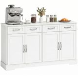 Homcom dressoirkast - MDF - 140 x 38 x 80 cm - Wit