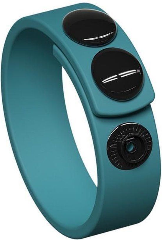 Love to Love Hero Verstelbare Siliconen Cockring - Blauwgroen