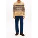Tommy Hilfiger Pull en laine Fairisle Timeless Camel Heather Taille : M | Pulls col roulé Outlet | Homme | Marron
