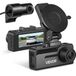 Vevor 4K Dashcam voor Auto, Voor- en Achterkant, 1080p Dubbele Autocamera met Geïntegreerde GPS, G-Sensor en Geheugenkaart (32 GB), 3,18 Inch Scherm, 129° + 125° Groothoek, Loopopname, Parkeermodus, Zwart