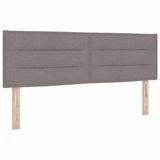 vidaXL Boxspring bed met hoofdeinde Taupe 140 x 200 cm Stof