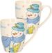 G. Wurm tasse de Noël - 2x pièces - bonhomme de neige - 8 x 10 cm - porcelaine - 300 ml