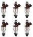 Merkloos T0Y0TA stofinjectoren Set van 6 - Vervangingsinjectoren - Geschikt voor T0Y0TA Pickup 3.0L - 4R-UNNER 1989-1995 - T100 1993-1994 - Hoogwaardige materialen - Injectoren