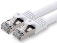 1aTTack.de CAT.7 netwerkkabel patchkabel SFTP PIMF LSZH Gigabit LAN-kabel 10 Gb/s cat7 onbewerkte kabel met RJ45-connector 3,0 m wit