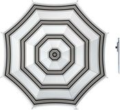 Parasol sans marque - Noir/blanc - D160 cm - avec sac de transport - piquet de parasol - 49 cm