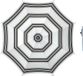 Parasol sans marque - Noir/blanc - D160 cm - avec sac de transport - piquet de parasol - 49 cm