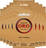 Lavazza Qualità Oro Filterkoffie - Gemalen Koffie - 100% Arabica Bonen - Intensiteit 5/10 - 8 x 250 gram