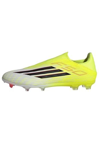 adidas uniseks-volwassene F50 LEAGUE Laceless Firm Ground/Multi Ground Football Boots, team solar yellow 2/core black/lucid red, 46 EU