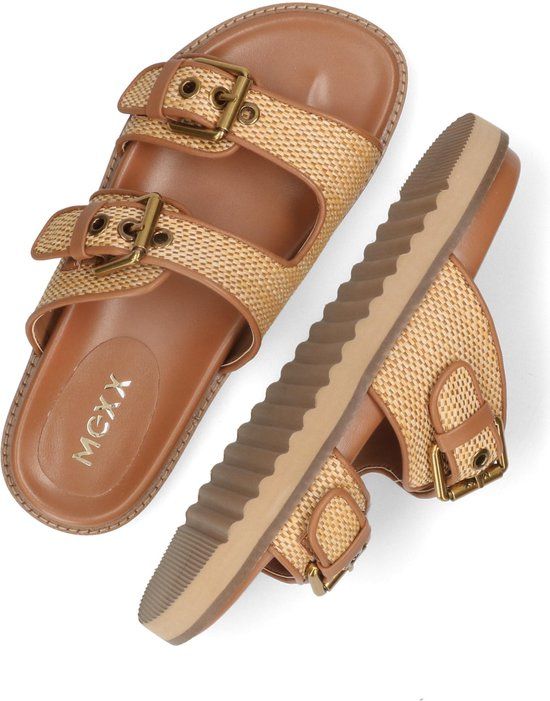 Mexx Reilly Penny Slippers - Dames - Bruin - Maat 41