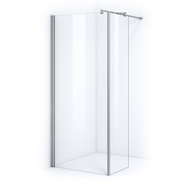 Maxaro Inloopdouche met Zijwand 90cm Veiligheidsglas 6 mm Chroom